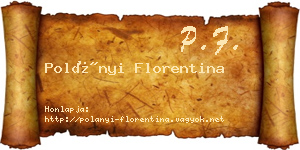 Polányi Florentina névjegykártya